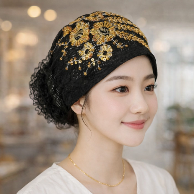 SODAM 린 두건비니 망사모자 주방비니 모자