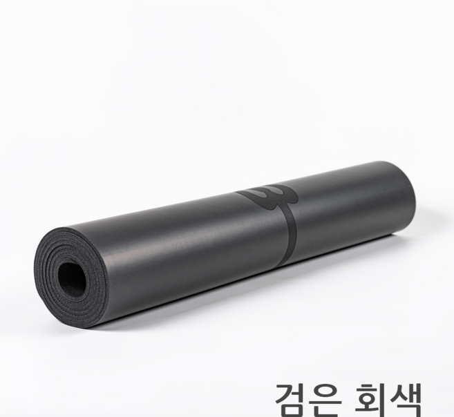 Homey Nest 요가매트 PU 천연고무 고급 안밀리는 방음 충격방지 필라테스매트 HN-YGMPUMS61A, 1개, 검은 회색