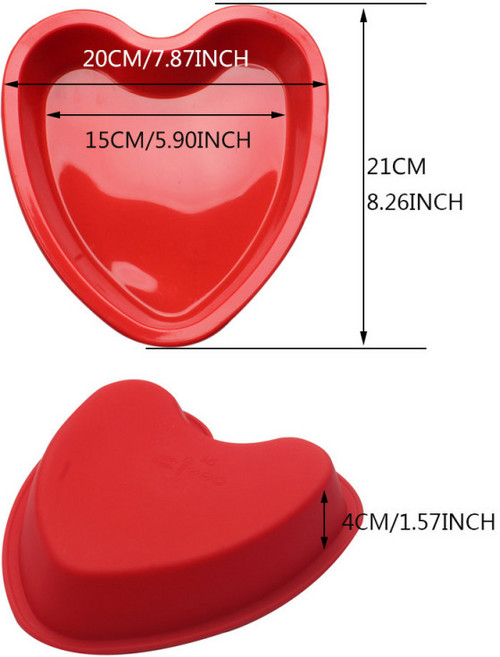 그릿업 꽃모양 몰드 실리콘 티그레틀 오븐 고온 원형 붙지않는 베이킹틀, 1개, 사랑의 마음