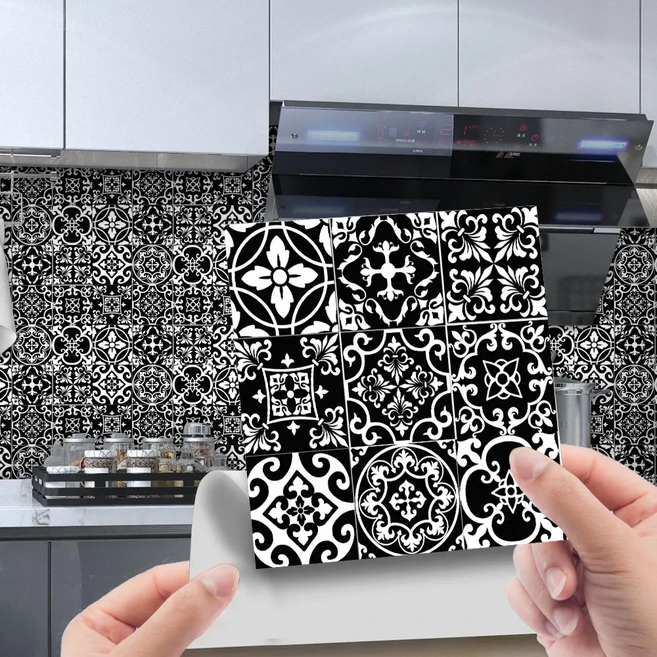 3D 모자이크 타일 스티커 자체 접착 방수 벽 주방 침실 욕실 백스플래시 장식 세트당 10 개, 03 10X10cm-10pcs, 06 MSc216