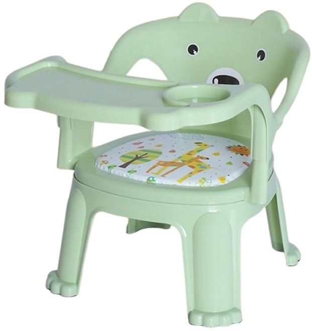 兒童餐椅 1到6歲 多功能, 高貴綠+餐盤+防滑【超商限購一件】