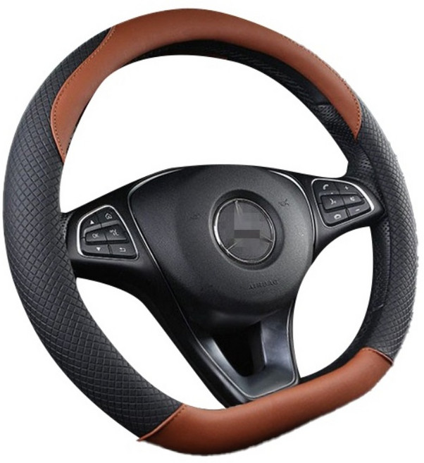 자동차 핸들커버 D컷 테슬라 모델3 Y EV6 GT QM6 XM3 스팅어 스포티지 QL 아이오닉5 캐스퍼 트위지 티볼리 전차종 장착, D컷브라운