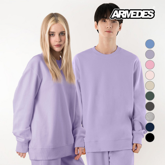 아르메데스 남녀공용 특양면 프리미엄 맨투맨 AR-512