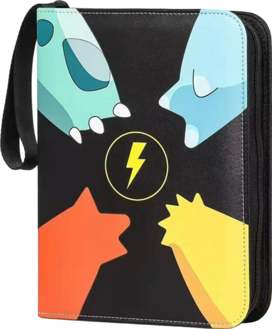 포켓 카드 보관 앨범 바인더 게임 포토 수납 북, 50매, 블랙