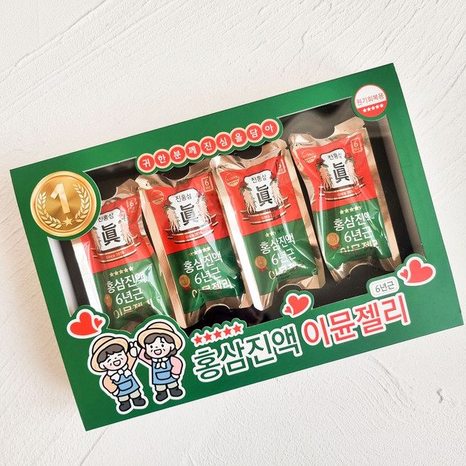 추석 선물 한가위 용돈박스 카네이션 홍삼 젤리 이벤트 완제품 DHT, 홍삼 젤리 4개입