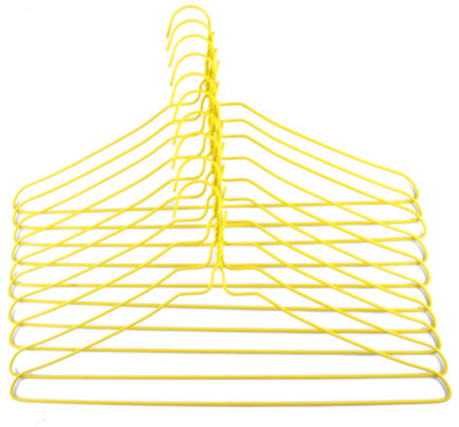 세탁소 옷걸이 2.8mm, 옐로우, 100개