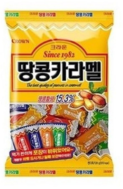 크라운 땅콩카라멜, 120g, 5개