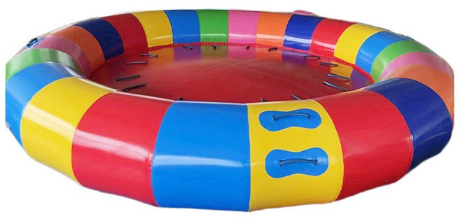 무지개 워터스피너 회전 튜브 디스코팡팡 서핑 제트스키 스피닝 팽이 보트, 물 회전 팽이 4m (6 명)