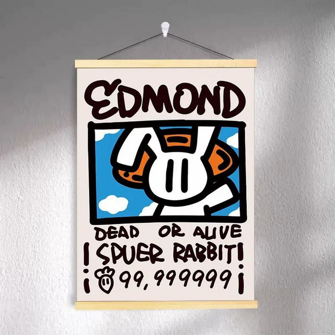 美式卡通塗鴉掛畫，可遮擋電箱，豎版裝飾畫, 1個, 06款寬40cm高53cm