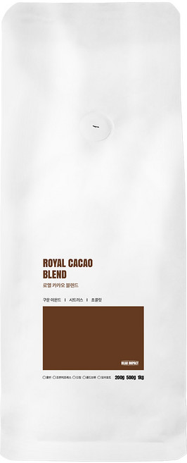 빈임팩트 로열 카카오 블렌딩 원두 당일로스팅, 1kg, 1개, 홀빈(분쇄안함)
