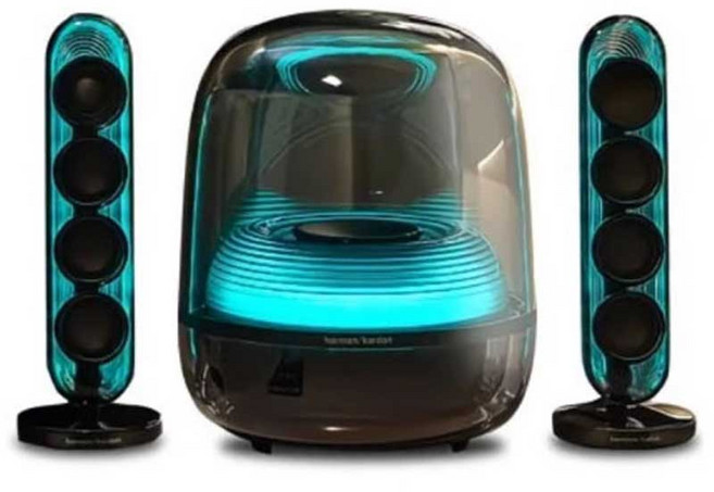 하만카돈 사운드스틱 5 크리스탈 무선 블루투스 스피커, 블랙 + 라이트