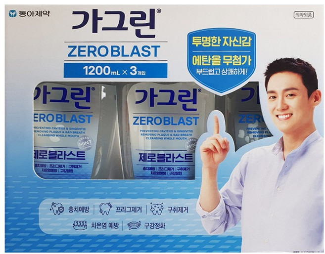 가그린 제로 블라스트 1200ml x 3입, 1.2L, 3개