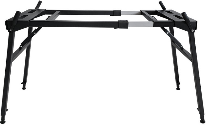 디에스뮤직 확장 데스크형 사각 스탠드 디지털피아노 받침대, 1개, 블랙