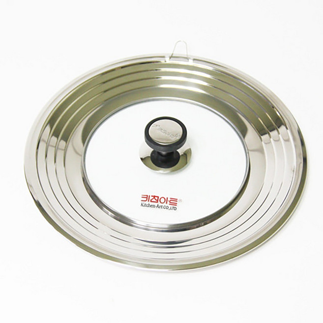 키친아트 다용도 후라이팬커버30원형 후라이팬뚜껑30cm 냄비뚜껑 튀김방지망 팬캡 흘림방지, 1개