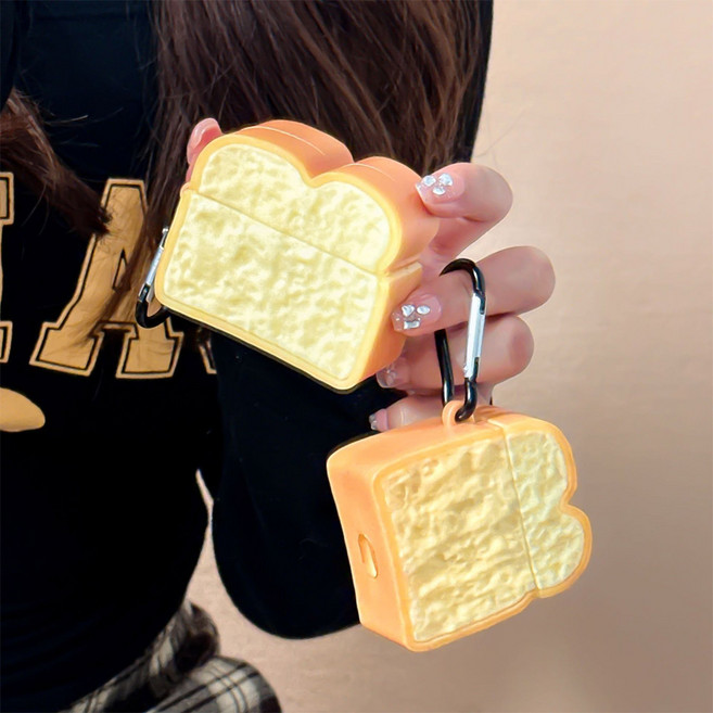 에어팟 4 3 2 1 프로 음식 토스트 식빵 실리콘 케이스, 에어팟2 토스트빵 sap1491, 1개