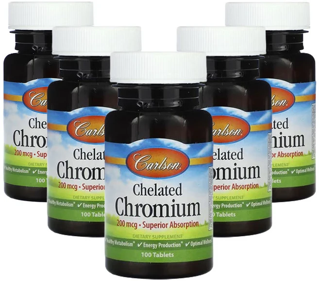 칼슨 킬레이트화 크로뮴 200mcg, 100 개, 5팩, 100정 - 쿠팡