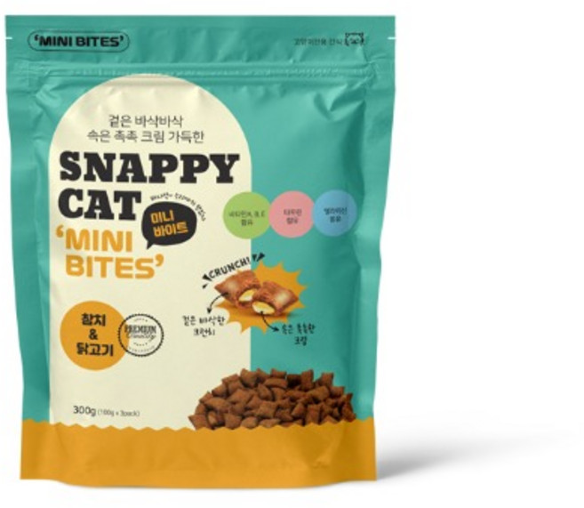 스내피캣 미니바이트 고양이 간식, 1개, 300g, 참치+닭고기