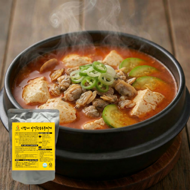 [공장직영] 가성비 끝판왕 칼칼한 바지락순두부찌개, 30개, 500g