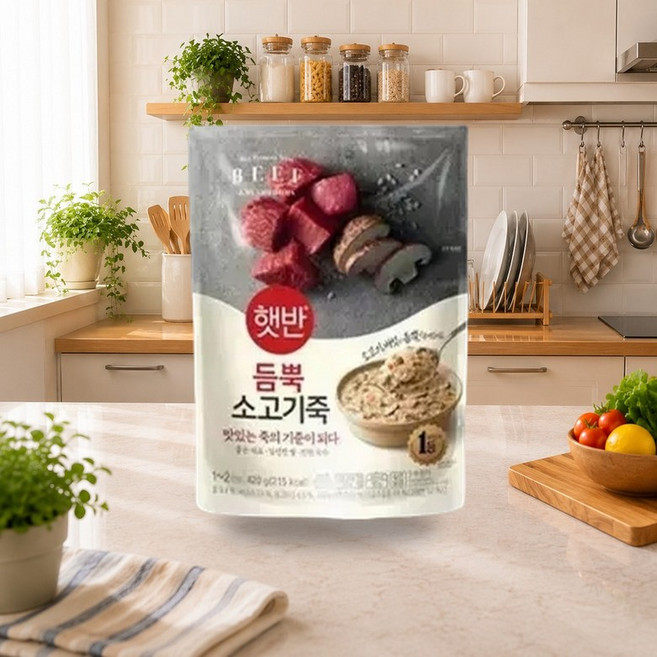 CJ 햇반 듬뿍 혼합5(소고기죽420g5개 단호박5개), 420g, 5개