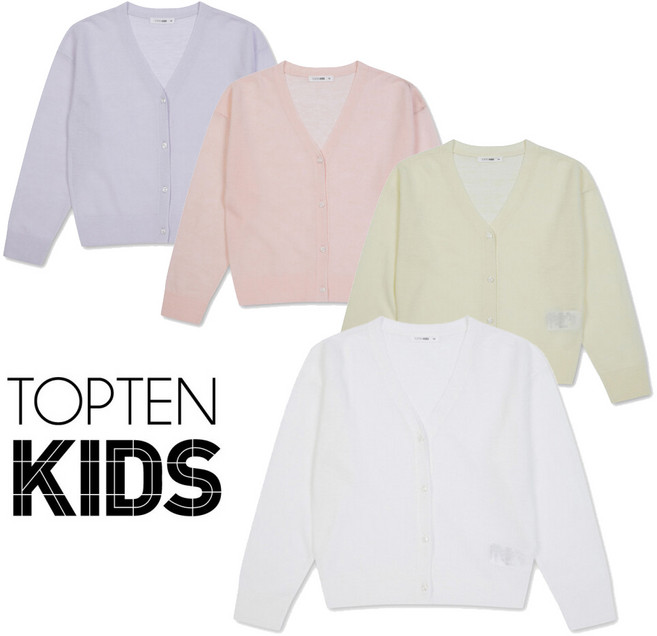 [특가세일] 탑텐키즈 여아 시원한 원단 루즈핏 데일리용 여름 가디건