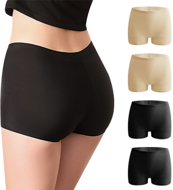 그리에티 여성용 심리스 사각 드로즈 팬티 4P