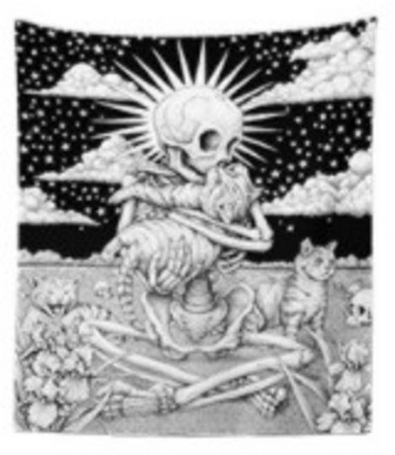 個性骷髏頭掛布 背景牆壁裝飾, 26,C01：200cm*150cm