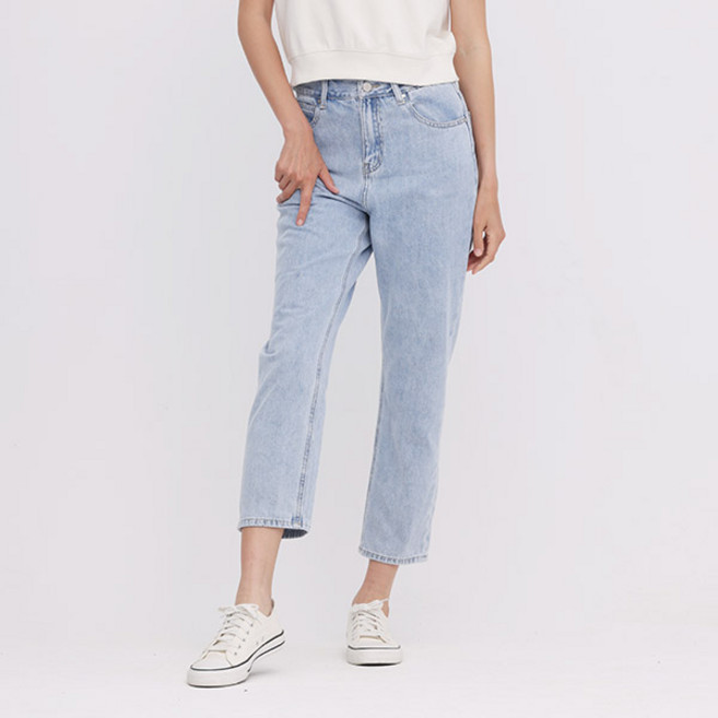 [잠뱅이] 여성 워싱 데님 팬츠 라이트블루