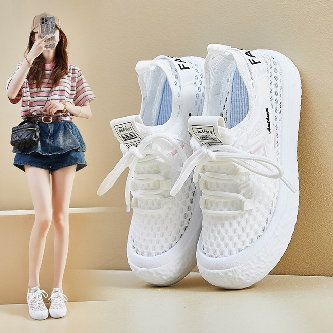 여성 통기성 메쉬 스니커즈 가벼운 캐주얼 발편한 운동화