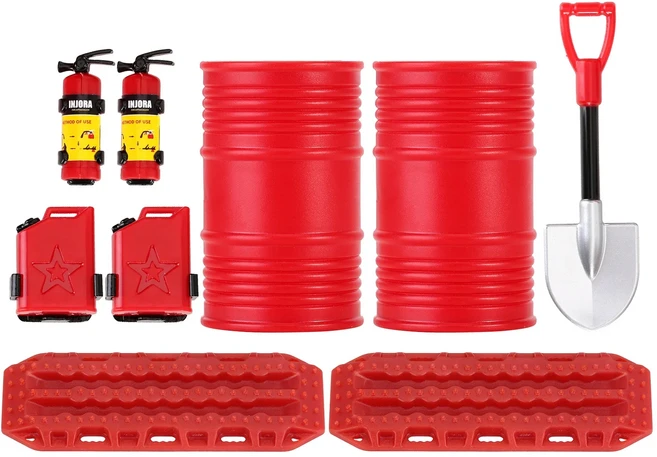 INJORA 성형 장식 소화기 연료 탱크 삽 오일 드럼 1/18 1/24 RC 크롤러 자동차 TRX4M SCX24 Enduro24