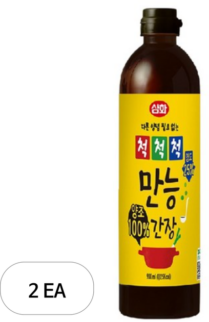 삼화식품 양조 척척척 만능간장, 2개, 900ml