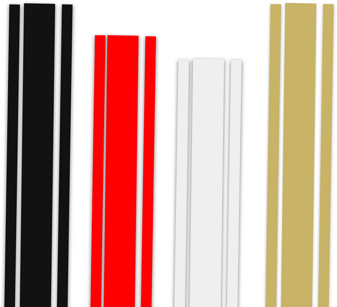 락모터스 오토바이 3 라인 반사스티커 50cm 카울스티커 라인스티커, 1개, 블랙