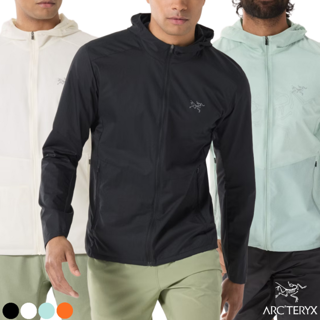 아크테릭스 인센도 에어쉘 후디 남성 러닝 바람막이 방풍 자켓