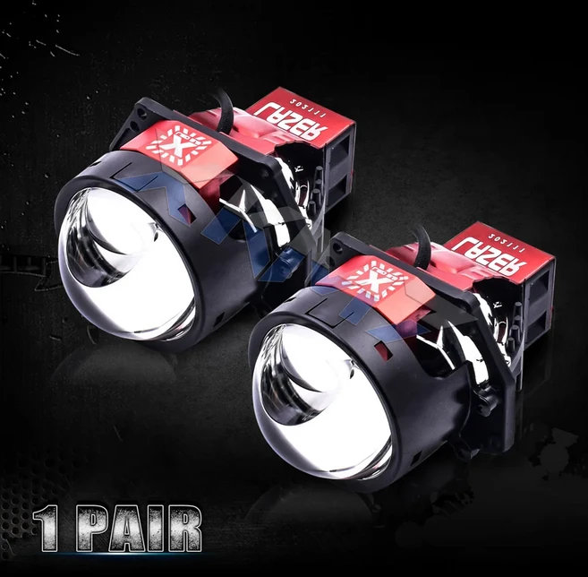 3인치 레이저 이중 LED 프로젝터 렌즈 Hella 3R 프레임용 140W 쌍곡면 헤드라이트 개조 조명 튜, 01 1 pair ( 2 pcs ), 01 China Mainland