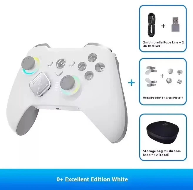 ZD O+ 엘리트 무선 게임 컨트롤러 맞춤형 모듈형 디자인 세라믹 솔리드 안테나 2.0 선형/마이크로 스위치, 06 ZDO EX White