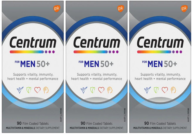 센트룸 포맨 멀티비타민 50+, 90정, 3개