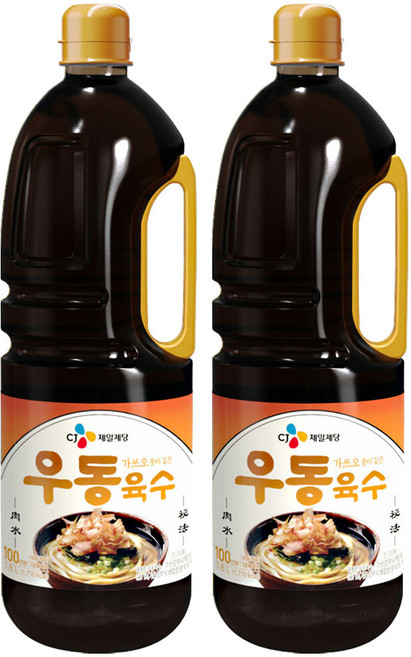 CJ제일제당 우동육수, 2개, 1.8L