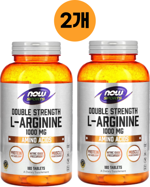 나우푸드 엘 아르지닌 1000 mg 180정 2개 L Arginine 아르기닌 알기닌