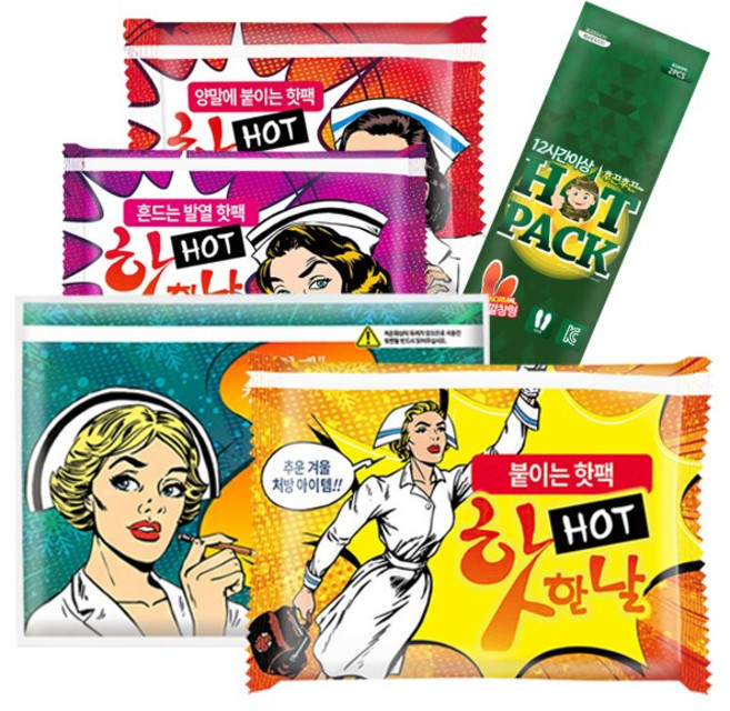 핫한날 핫팩 9종 1매 붙이는핫팩 흔드는핫팩 찜질핫팩 깔창핫팩 파스핫팩, 파스형 붙이는 핫팩 1매, 1개