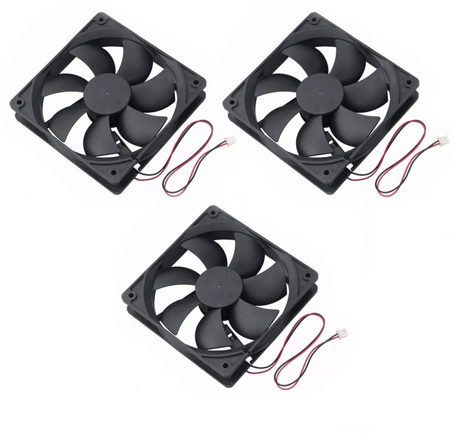 JK 쿨러120mm 쿨링팬 공냉식냉각 펠티어 열전소자 FAN, O9012. 쿨러-120mm 2핀 3개