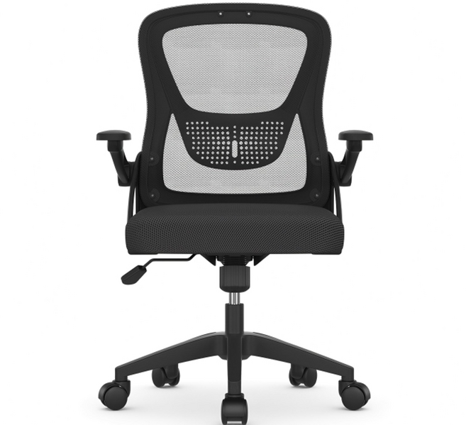 파라이프 사무실 메쉬 회의용 의자 오피스체어 가성비 학생 공부, 블랙