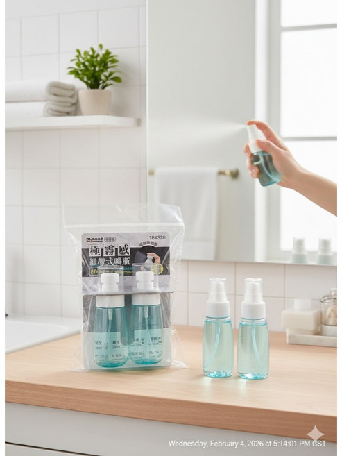 米諾諾 極霧感攜帶式噴瓶 60ml 2入藍色款, 1個