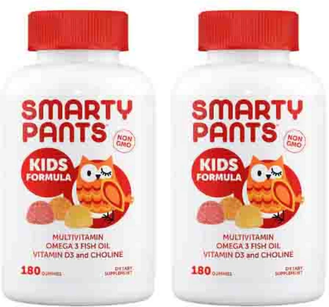 스마티팬츠 어린이 멀티비타민 오메가3 피쉬오일 180구미 2팩, 2개, 180정 - 쿠팡