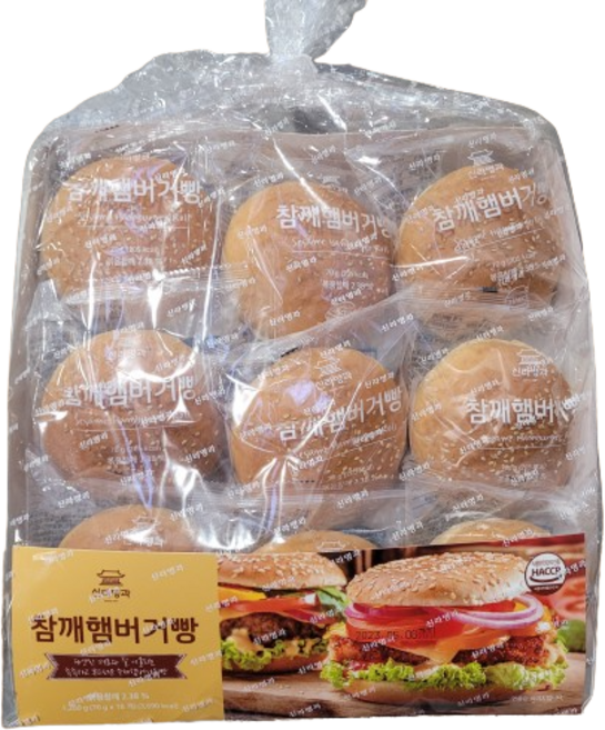 [코스트코] 신라명과 참깨 햄버거빵 (18개입), 1.26kg, 1세트