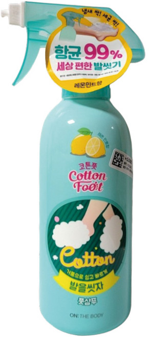 온더바디 발을 씻자 코튼 풋샴푸 프레쉬 레몬 민트향, 1개입, 1개, 510ml