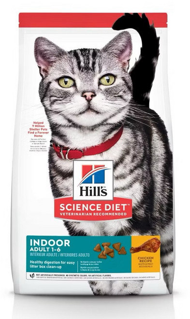 Hill's 希爾思 室內成貓雞肉配方貓飼料, 1個, 1.58kg, 雞