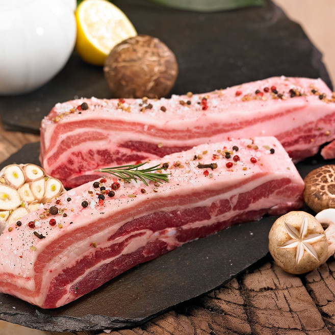 등갈비 듀록 삼겹살 목살 초벌삼겹살 1kg 구이 수육 에어프라이어 찜 캠핑, 등갈비(찜&구이) 1kg, 1개