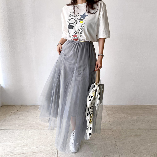 네모엔룩 여성용 발레리나롱샤 스커트