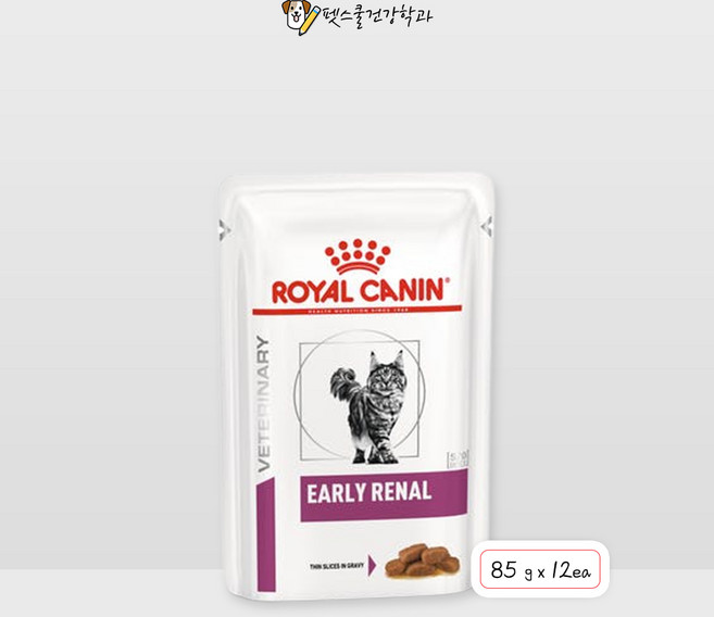 )당일발송( 로얄캐닌 캣 얼리 레날 파우치 1BOX 고양이 신장질환 처방식사료, 닭+돼지, 1.02kg, 1개