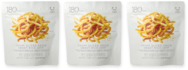 딜라이트 프로젝트 명인 찹쌀오징어채부각, 3개, 50g