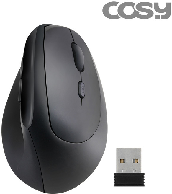 코시 무소음 버티컬 무선마우스, (BLACK)블랙, M2018WL